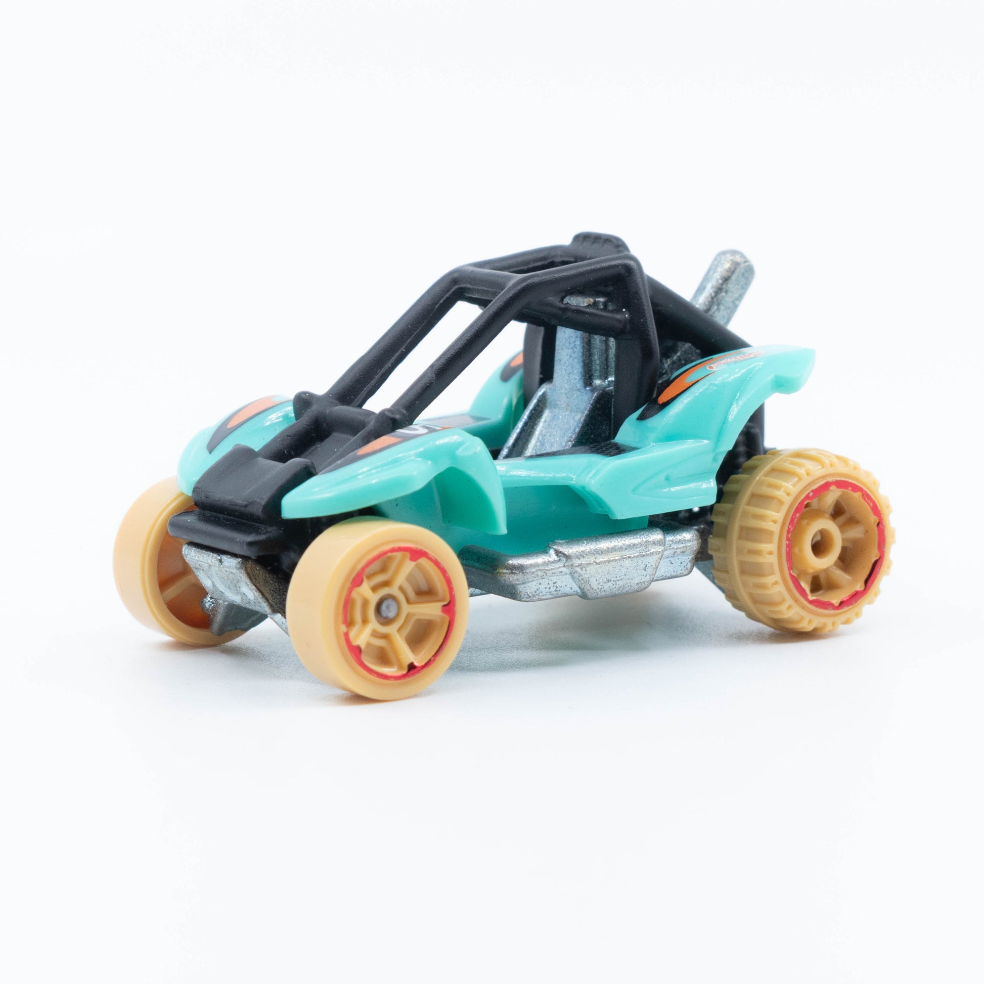 Hot Wheels Power Sander die-cast car with large rear wheels, exposed engine, and aggressive design in 1:64 scale. Front