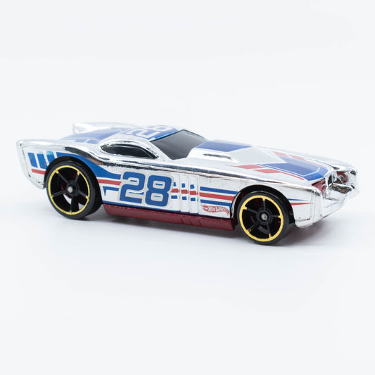 Hot Wheels The Gov’ner 1:64 scale diecast car with low-profile body and sporty chrome detailing. Front