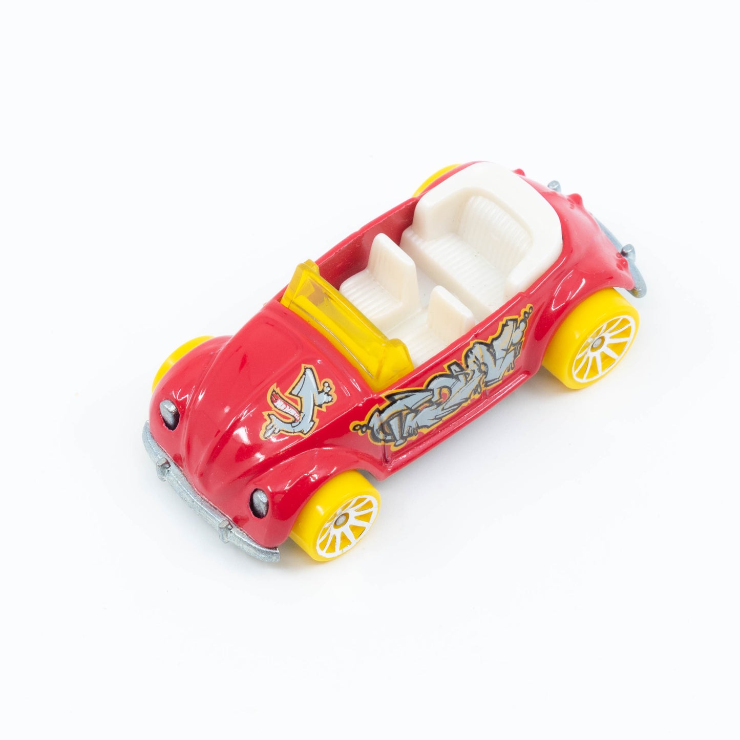 Hot Wheels Volkswagen Beetle Convertible 1:64 diecast model with classic design and open roof. Top