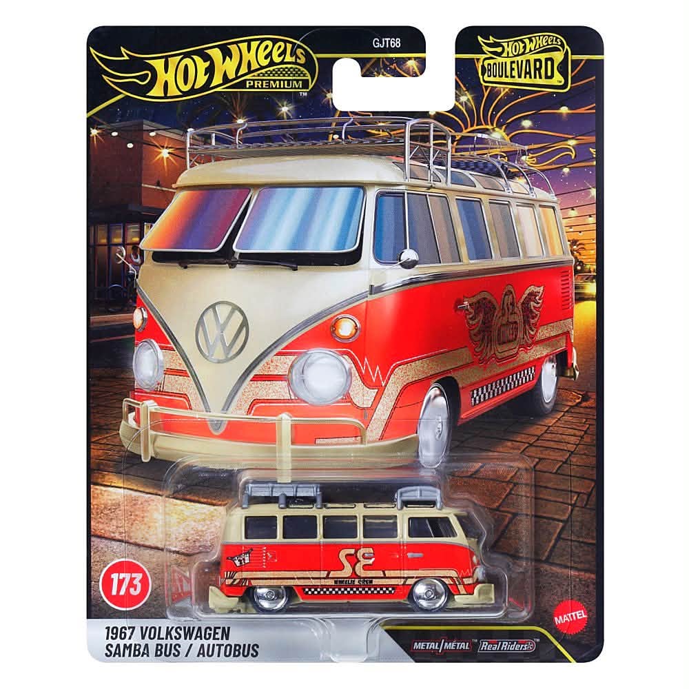 Hot Wheels Boulevard Mix 2 2027 five-car set featuring McLaren Solus GT, Nissan Skyline GT-R, VW Samba Bus, Honda Civic EG and Jeep Wrangler