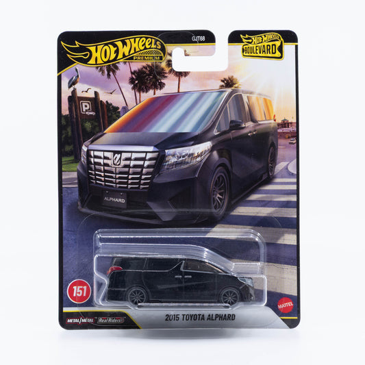 Hot Wheels Boulevard No. 151 2015 Toyota Alphard premium diecast model.