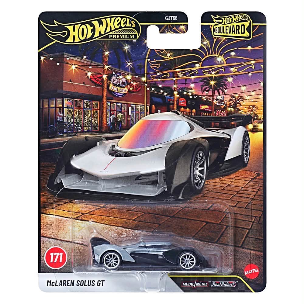 Hot Wheels Boulevard Mix 2 2027 five-car set featuring McLaren Solus GT, Nissan Skyline GT-R, VW Samba Bus, Honda Civic EG and Jeep Wrangler