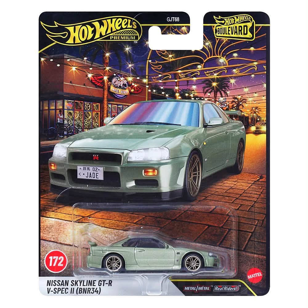 Hot Wheels Boulevard Mix 2 2027 five-car set featuring McLaren Solus GT, Nissan Skyline GT-R, VW Samba Bus, Honda Civic EG and Jeep Wrangler