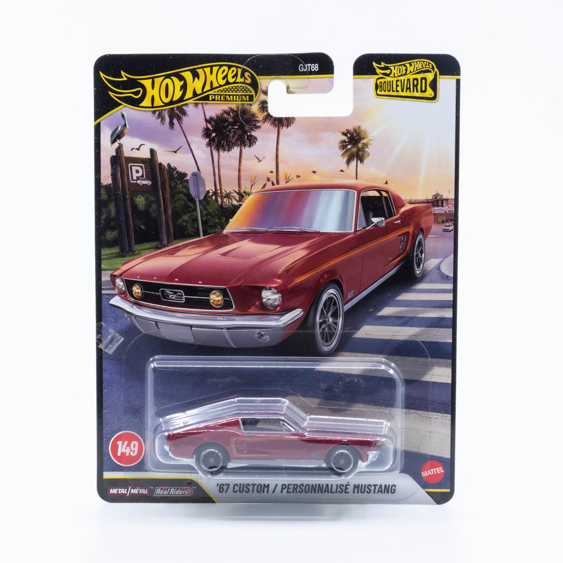 Hot Wheels Boulevard 67 Custom Mustang red No.149 1:64 diecast