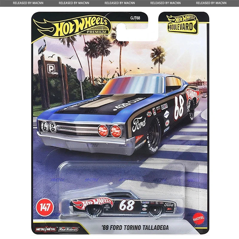Hot Wheels Boulevard ’69 Ford Torino Talladega racing livery 1:64 scale premium die-cast.