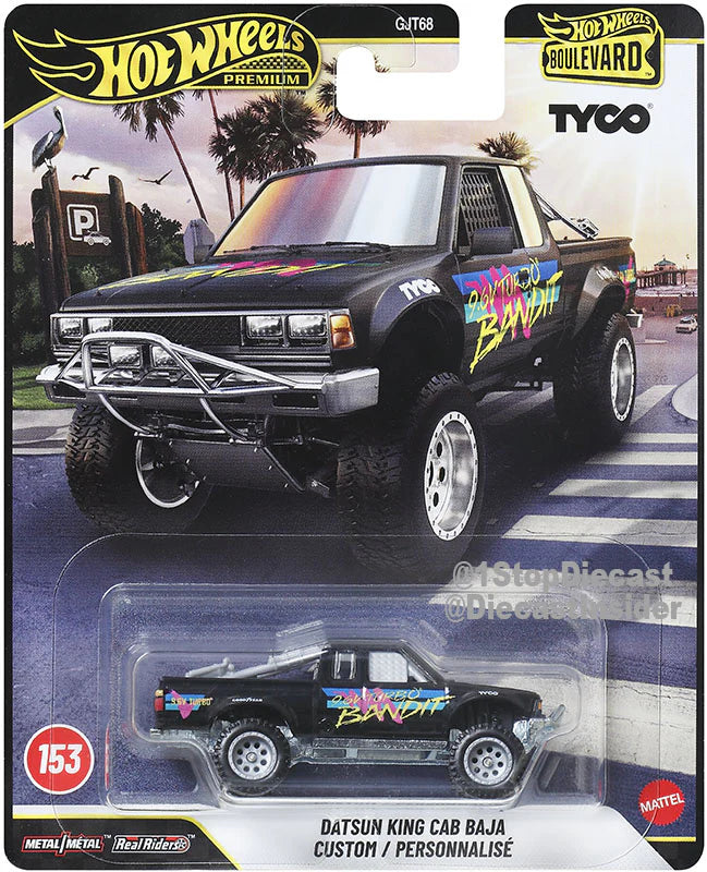 Hot Wheels Boulevard Datsun King Cab Baja Custom 9.6V Turbo Bandit black off road diecast 1:64
