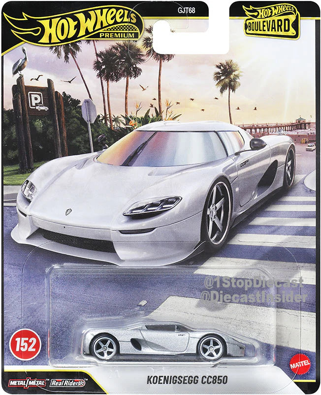 Hot Wheels Boulevard Koenigsegg CC850 silver new casting premium hypercar diecast 1:64