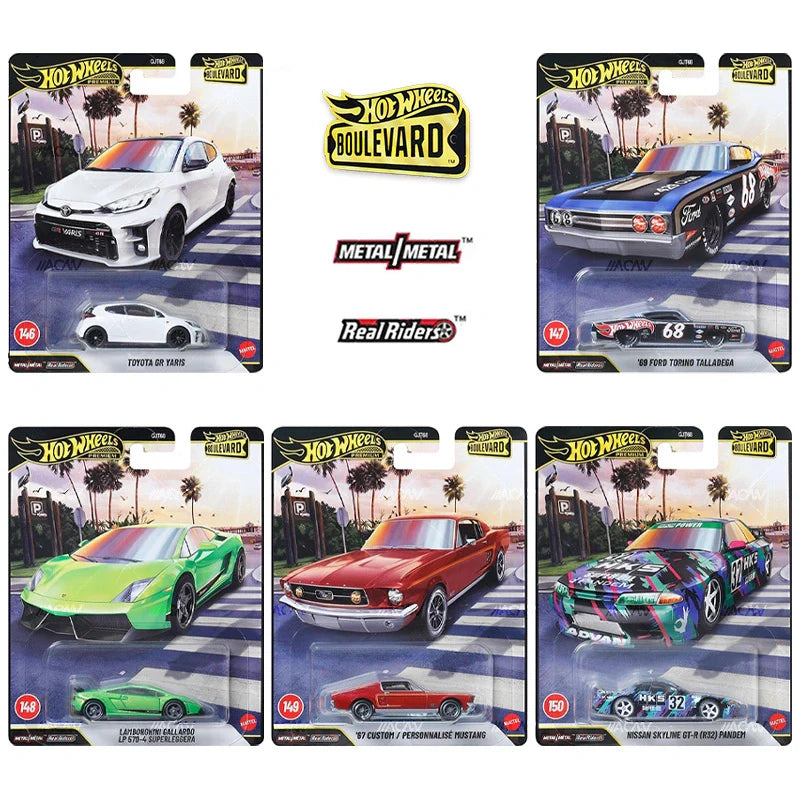 Hot Wheels Boulevard 2026 Mix 2 full set 1:64 scale premium die-cast cars with Real Riders.