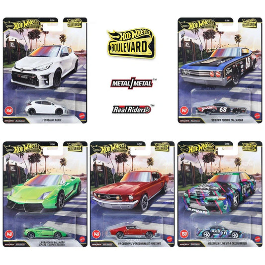 Hot Wheels Boulevard 2026 Mix 2 full set 1:64 scale premium die-cast cars with Real Riders.