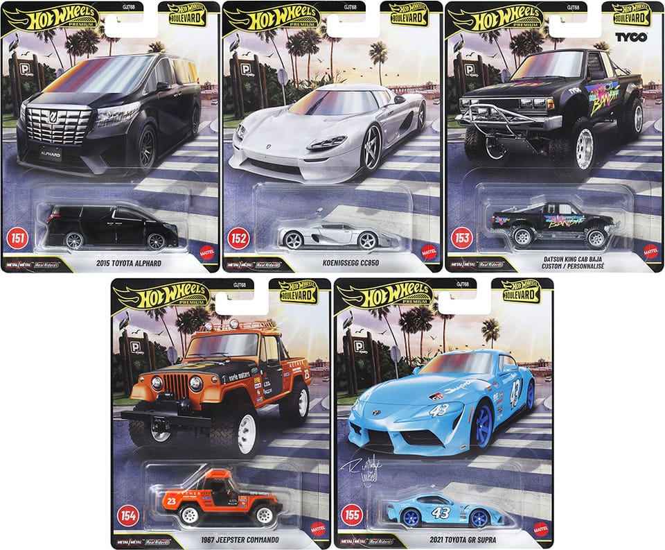 Hot Wheels Boulevard 2026 Mix 3 full set Toyota Alphard Koenigsegg CC850 GR Supra premium diecast 1:64