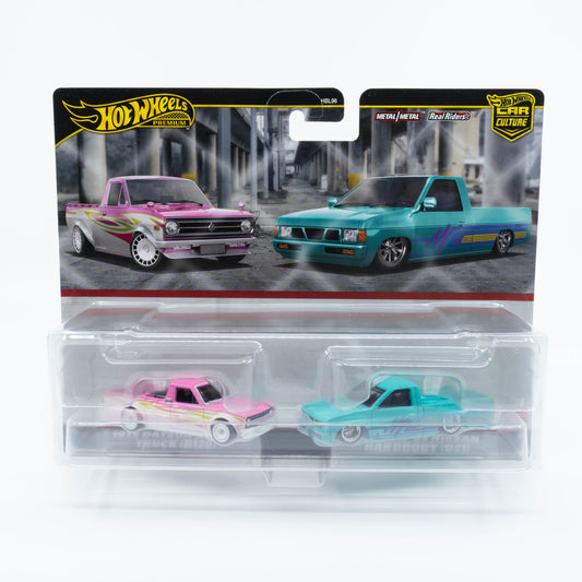 Hot Wheels Car Culture 2-pack - 1975 Datsun Sunny Truck (B120) & Custom '93 Nissan Hardbody (D21)