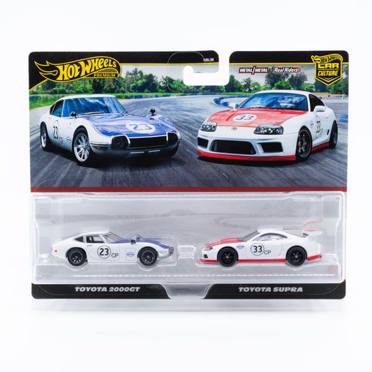 Hot Wheels Car Culture 1:64 2-pack – Toyota 2000GT and Toyota Supra diecast models