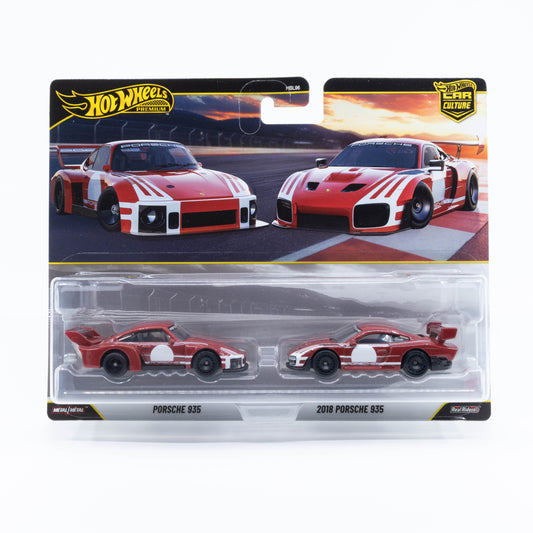 Hot Wheels Car Culture 2-pack Porsche 935 and 2018 Porsche 935 premium diecast set 1:64