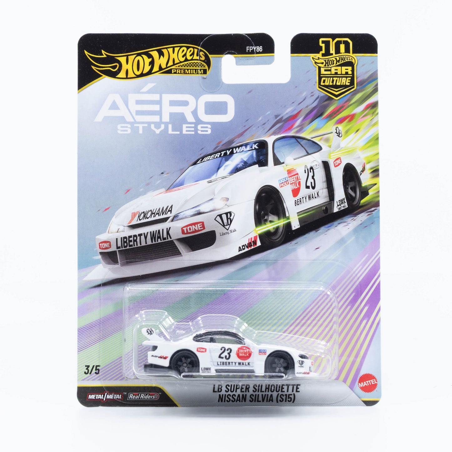 Hot Wheels Premium LB Super Silhouette Nissan Silvia (S15) from the 2026 Car Culture Aéro Styles series.