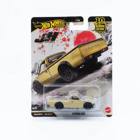 Hot Wheels Car Culture Japan Historics 5 Datsun 620 beige black accents pickup diecast 1:64