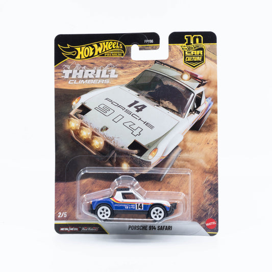 Hot Wheels Car Culture Thrill Climbers Porsche 914 Safari white blue rally livery diecast 1:64