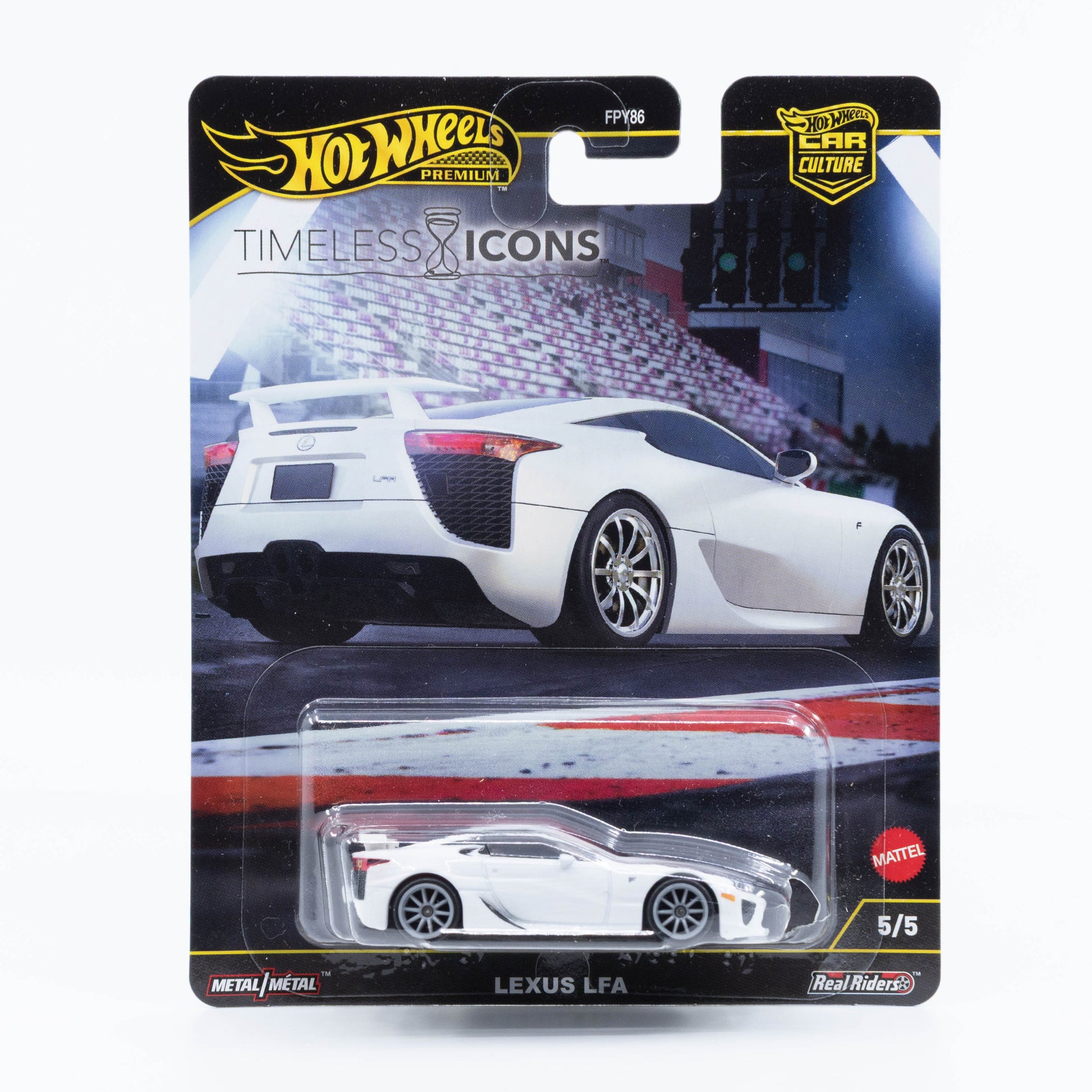 Hot Wheels 1:64 Lexus LFA white premium new casting from Timeless Icons series.