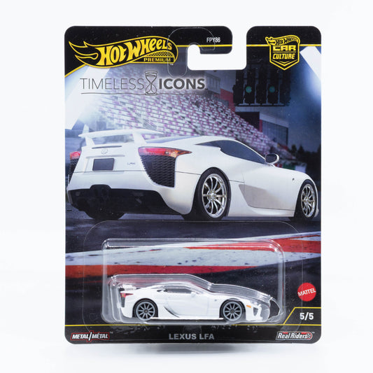 Hot Wheels 1:64 Lexus LFA white premium new casting from Timeless Icons series.