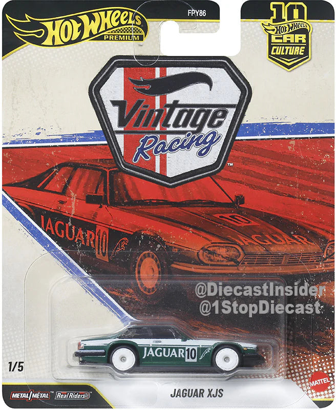 Hot Wheels Car Culture Jaguar XJS British Racing Green classic vintage racing livery 1:64 premium diecast model