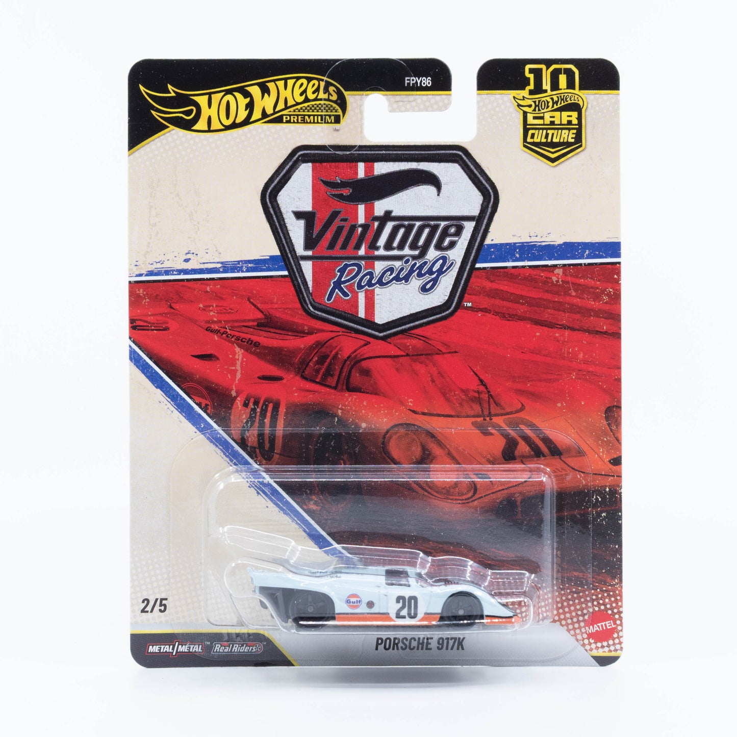 Hot Wheels Porsche 917K from the Car Culture Vintage Racing collection.