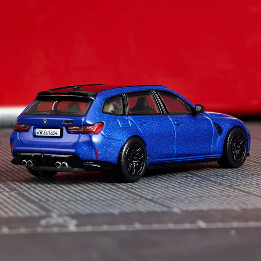 Hot Wheels Elite 64 BMW M3 Touring premium 1:64 scale diecast car. Back-side