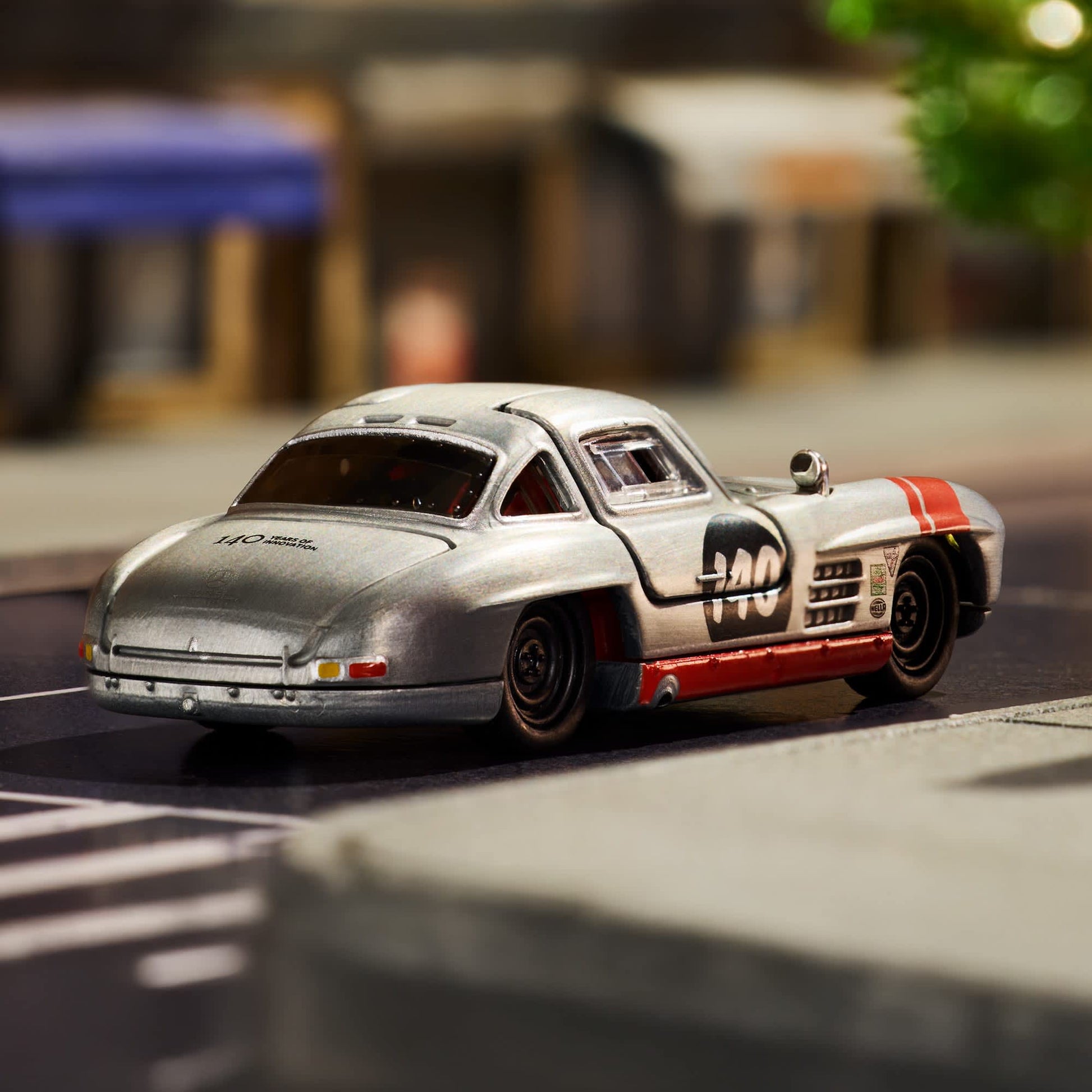 Hot Wheels Elite 64 Mercedes-Benz 300 SL gullwing raw zamac opening doors diecast model