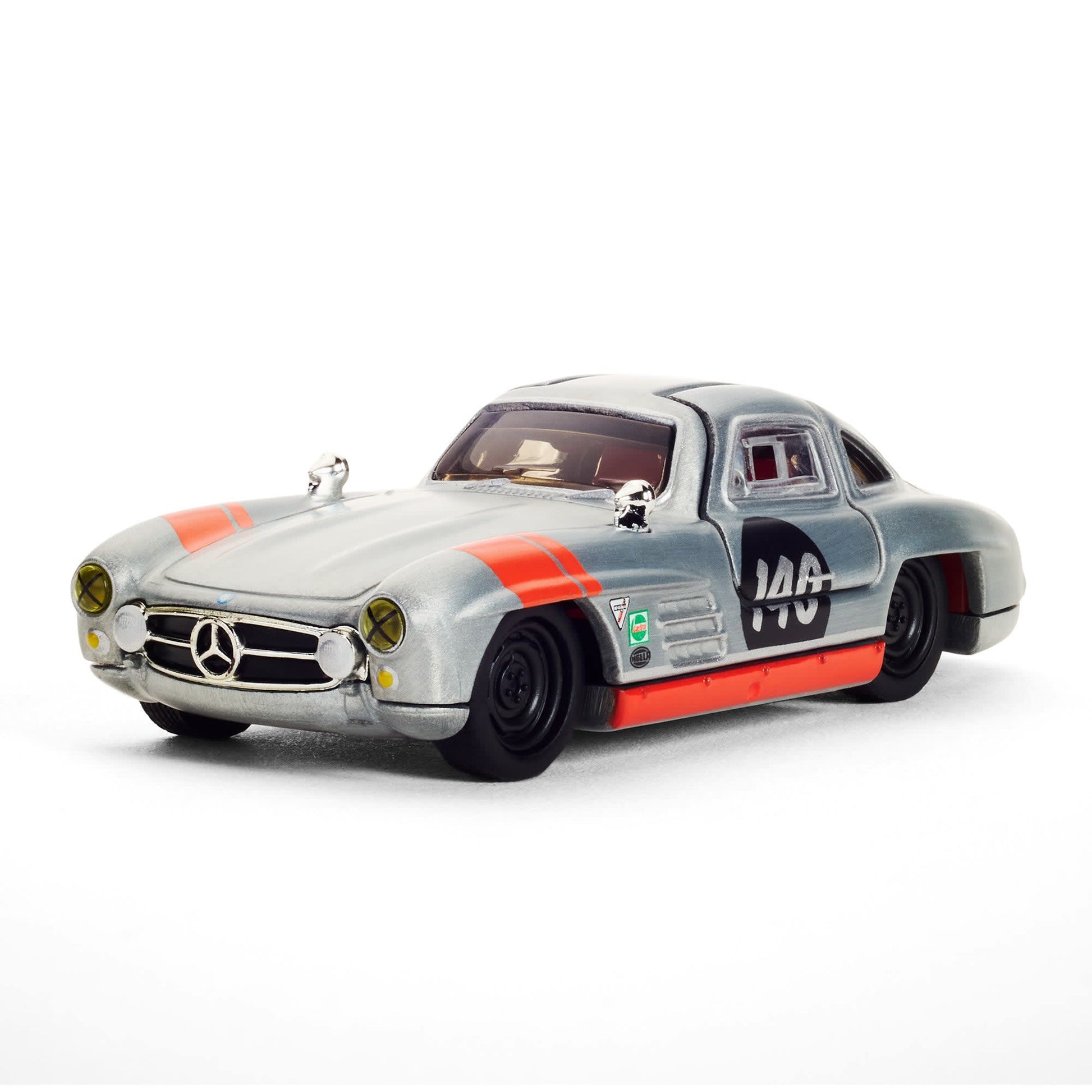 Hot Wheels Elite 64 Mercedes-Benz 300 SL gullwing raw zamac opening doors diecast model