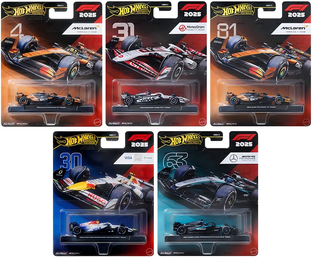 Hot Wheels F1 2026 Mix 1 full set 1:64 scale Formula One die-cast cars.
