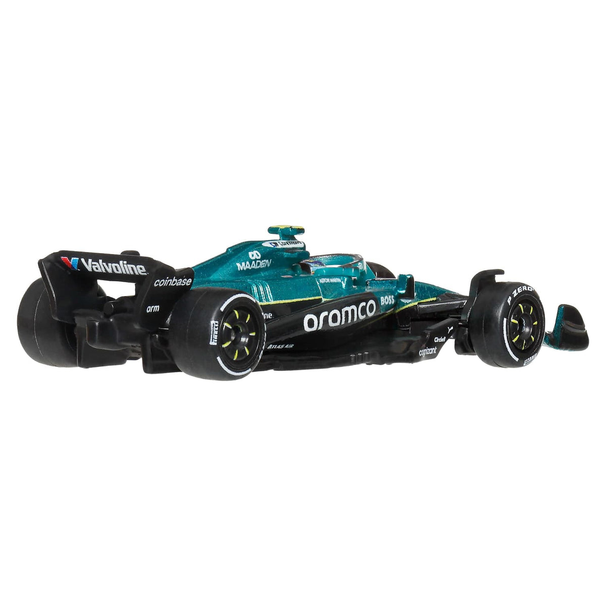 Hot Wheels Premium 1:64 Aston Martin Aramco AMR25 #14 Fernando Alonso 2025 Formula 1 diecast car.