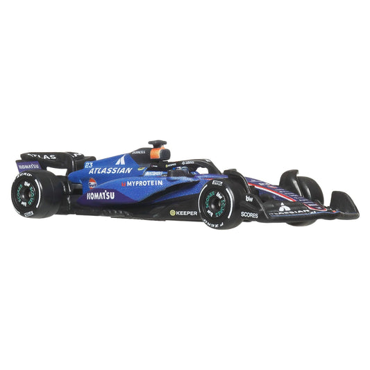 Hot Wheels Premium 1:64 Atlassian Williams Racing FW47 #23 Alex Albon 2025 Formula 1 diecast car.