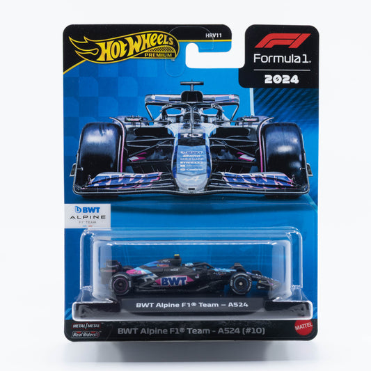 Hot Wheels F1 BWT Alpine F1 Team A524 #10 1:64 scale diecast model, Pierre Gasly 2024