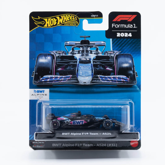 Hot Wheels F1 BWT Alpine F1 Team A524 #31 1:64 scale diecast model, Esteban Ocon 2024
