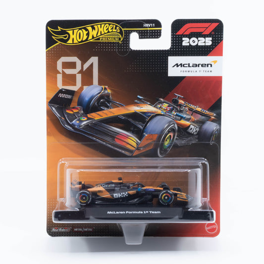 Hot Wheels Premium McLaren Formula 1 Team #81 Oscar Piastri 2025 season F1 race car 1:64 model