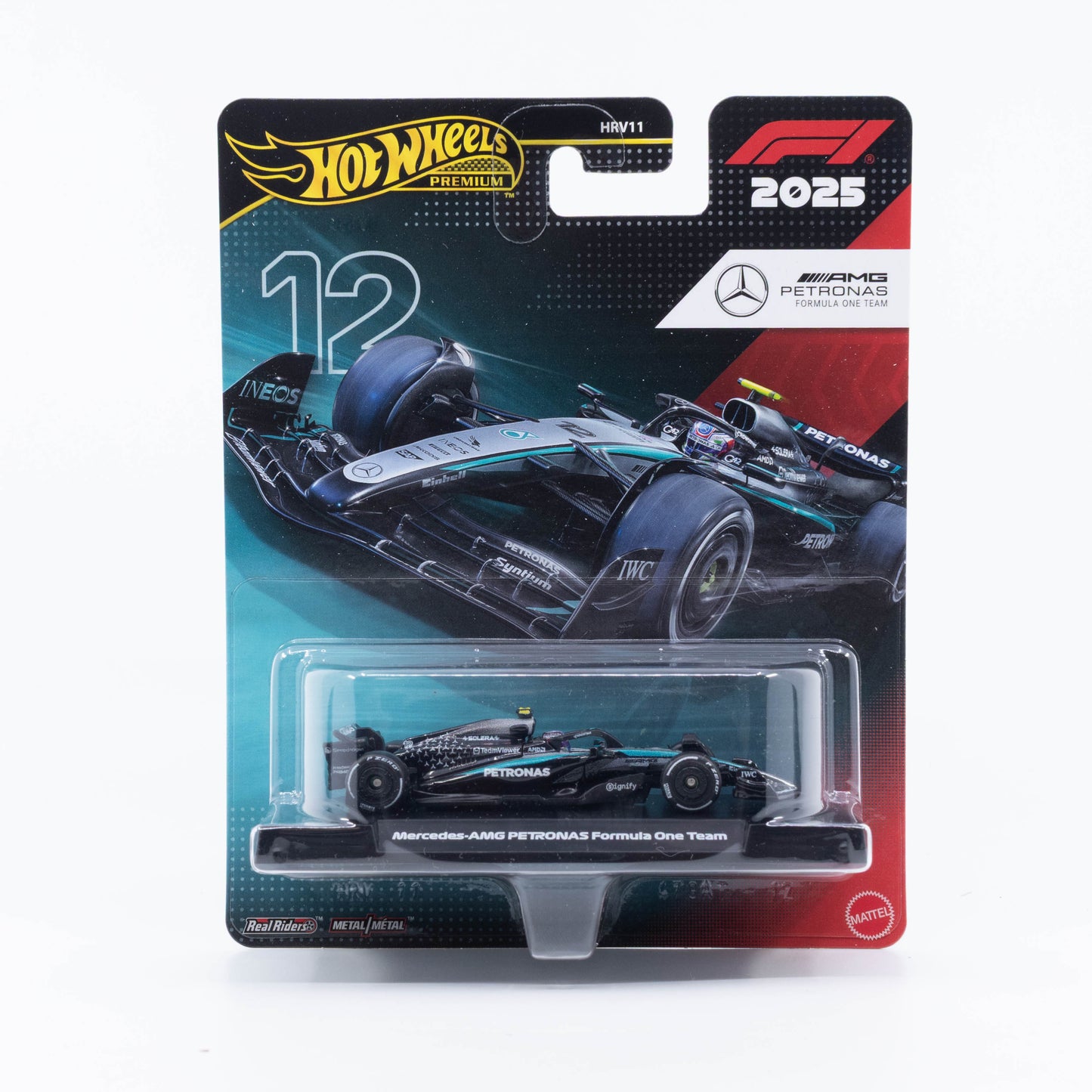 Hot Wheels Premium Mercedes-AMG PETRONAS Formula One Team #12 driven by Kimi Antonelli.