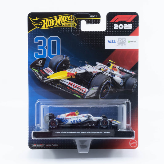 Hot Wheels Premium Visa Cash App Racing Bulls Formula One Team #30 Liam Lawson 2025 season F1 car 1:64 model