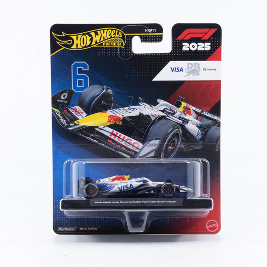 Hot Wheels Premium Visa Cash App Racing Bulls Formula One Team #6 driven by Isack Hadjar.