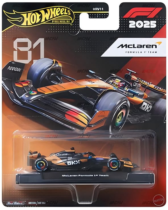 Hot Wheels F1 McLaren Formula 1 Team #81 1:64 scale Formula One die-cast model.