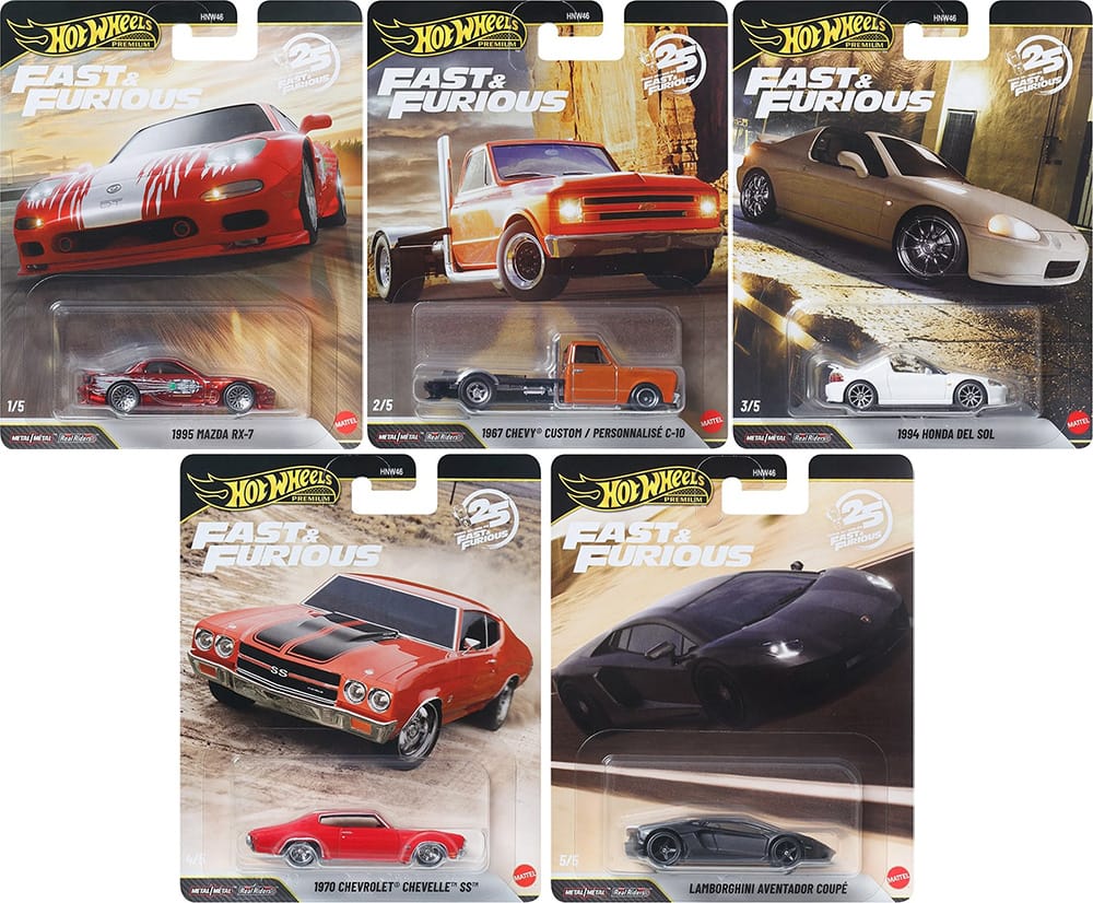 Hot Wheels Fast & Furious 2026 Mix 2 full set 1:64 scale movie die-cast cars.