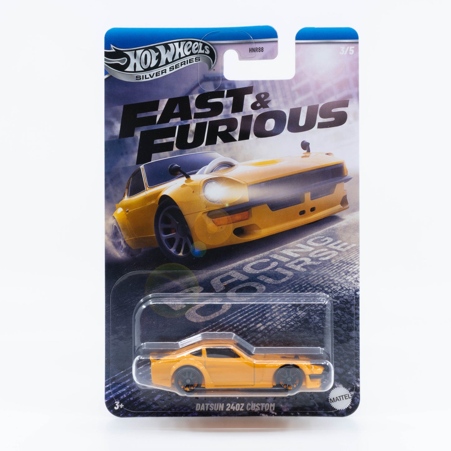 Hot Wheels Fast & Furious Datsun 240Z Custom yellow with black accents 1:64 scale from Fast X driven by Isabel Neves