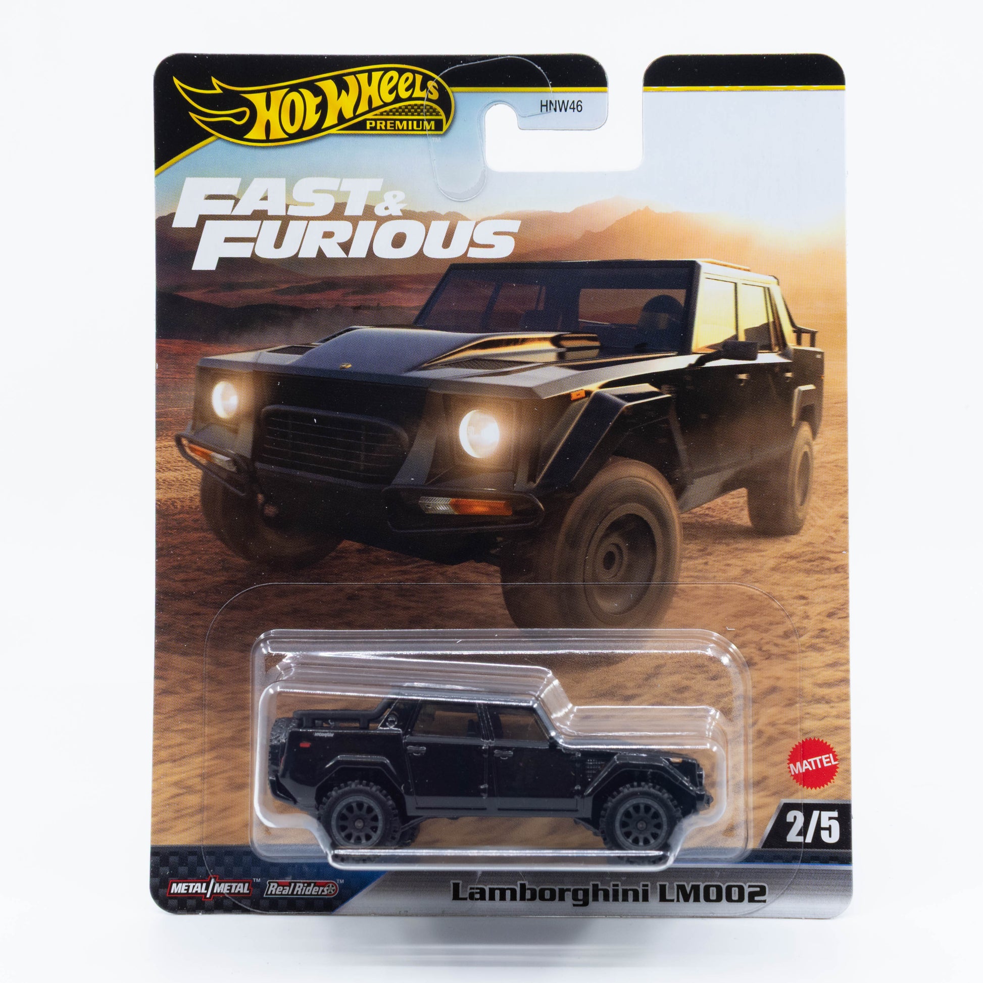 Hot Wheels Fast & Furious Lamborghini LM002 diecast SUV model in 1:64 scale with rugged design and movie-inspired details