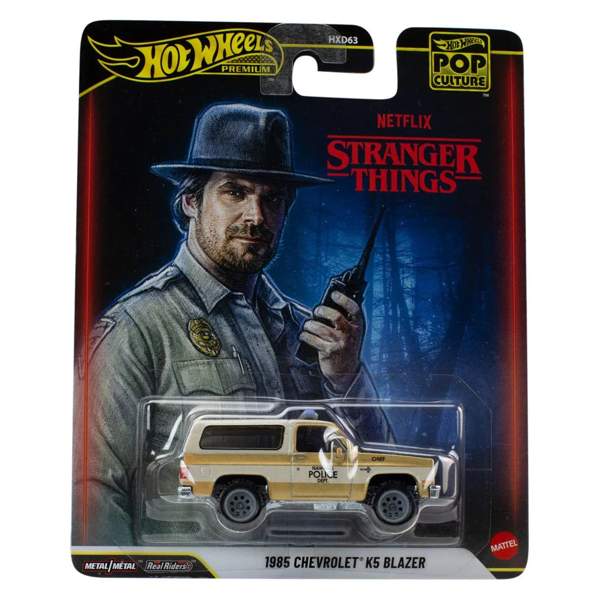 1985 Chevrolet K5 Blazer driven by Jim Hopper in Stranger Things.