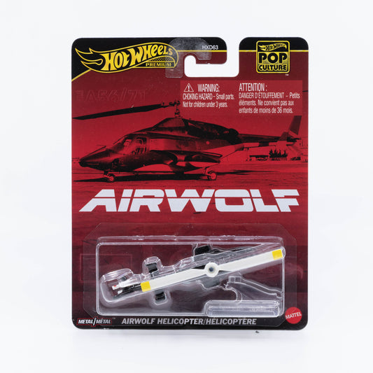1:64 Hot Wheels Airwolf Helicopter Pop Culture – classic TV series die-cast aircraft model.