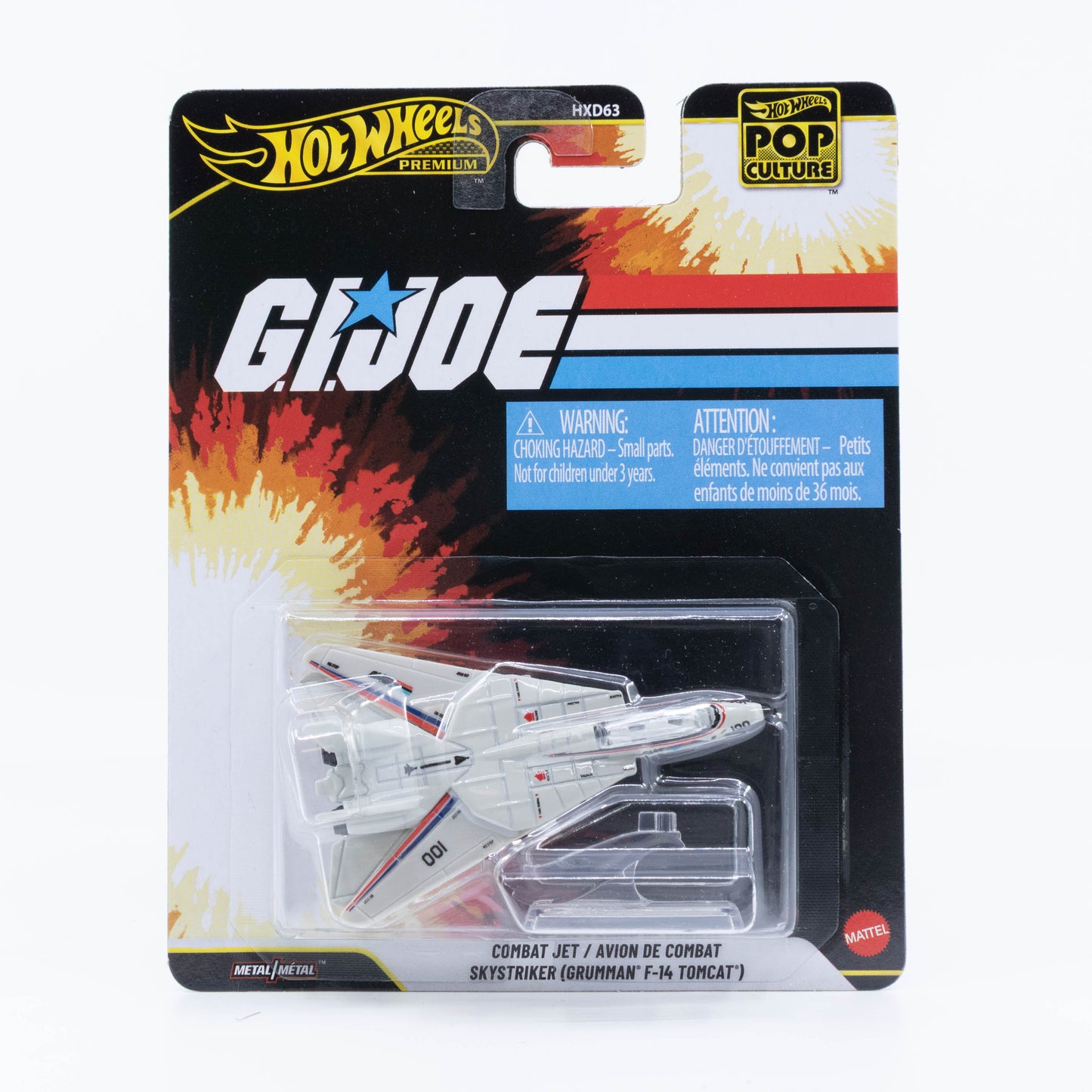Hot Wheels Pop Culture G.I. Joe Combat Jet Skystriker premium diecast aircraft.