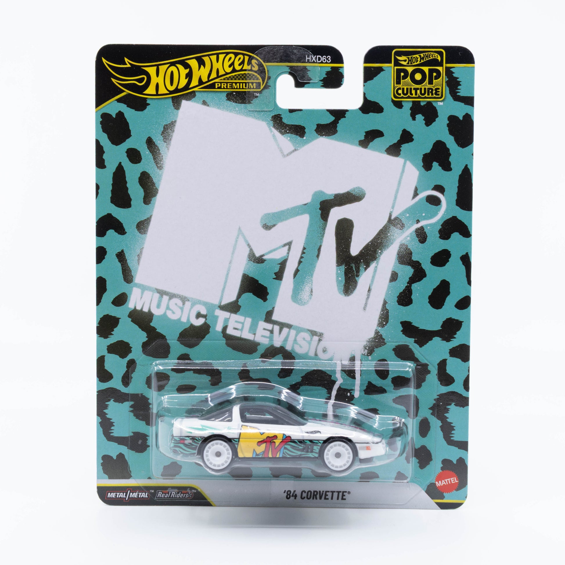 Hot Wheels Pop Culture 84 Corvette MTV livery 1:64 diecast model car