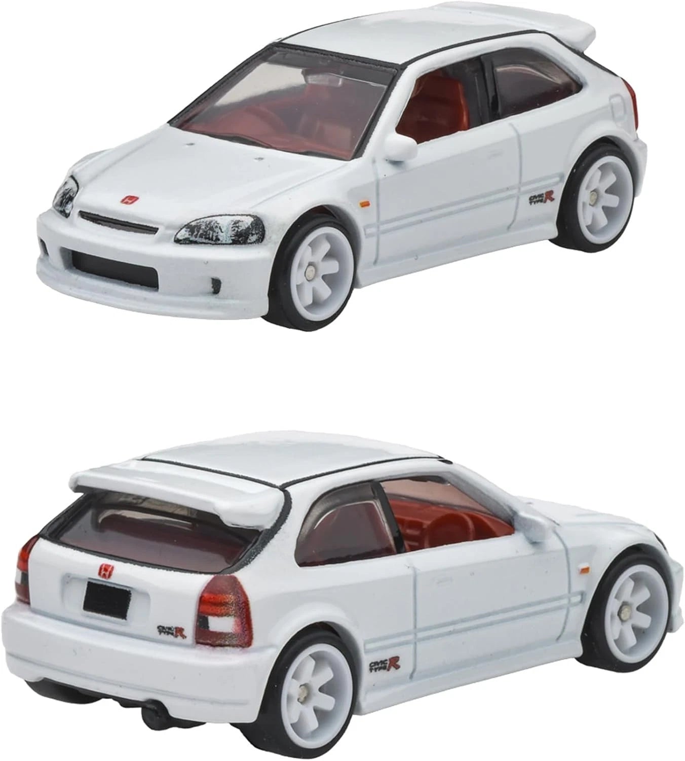 Hot Wheels Collector Set Honda – Civic Type R EK9, NSX-R, S2000 20th Anniversary new model, and Sakura Sprinter – all in matching white livery.