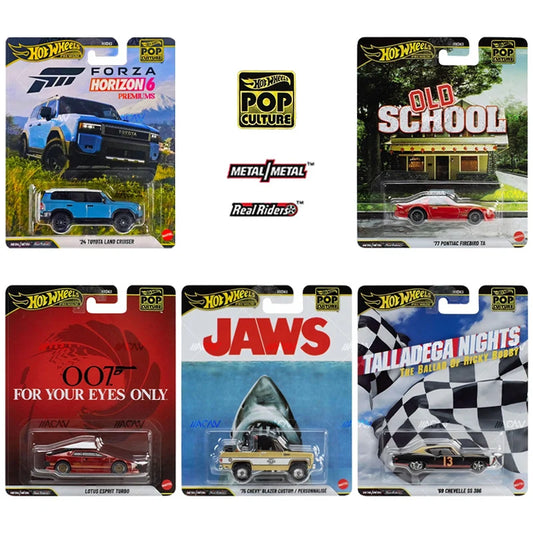 Hot Wheels Premium Pop Culture 2026 Mix with five movie and gaming-inspired cars.
