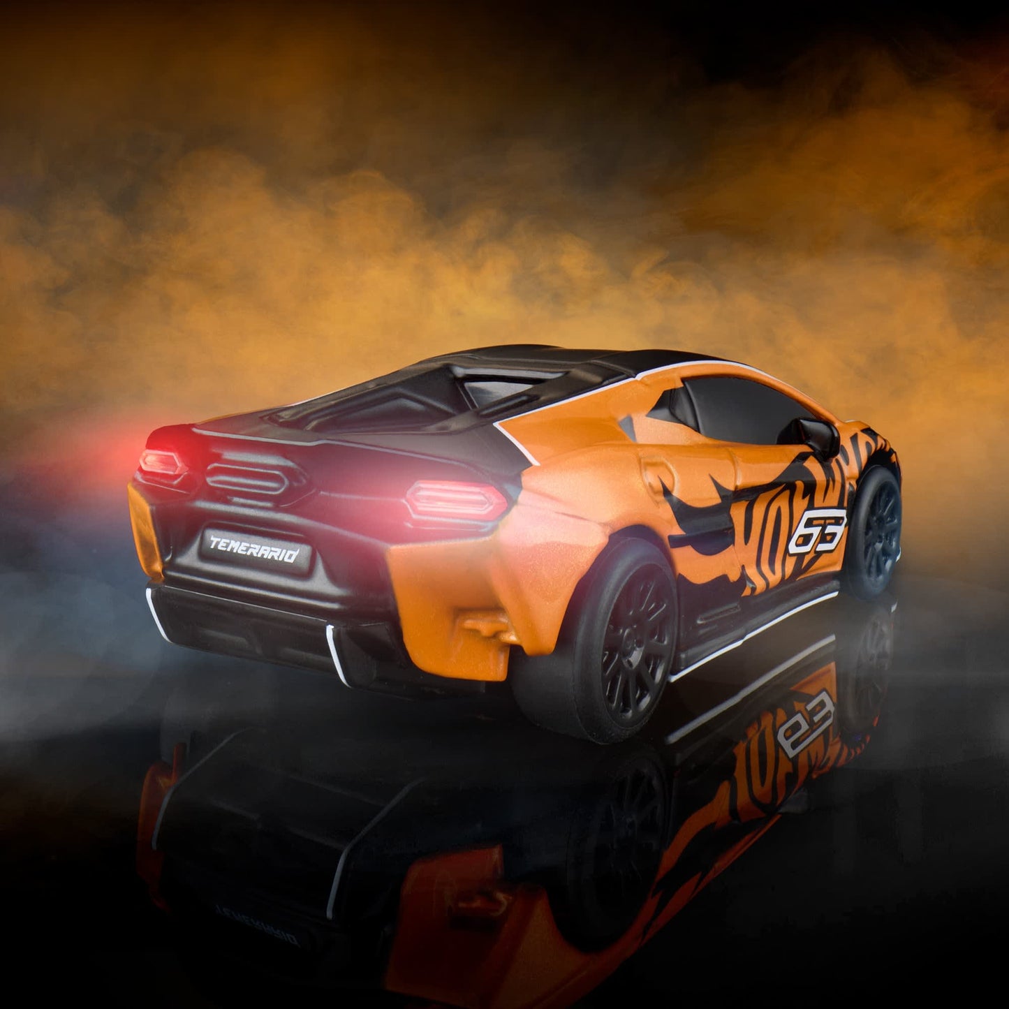 Hot Wheels RC 1:64 Lamborghini Temerario Alleggerita with remote control, working lights, Real Riders wheels, and premium collector packaging.