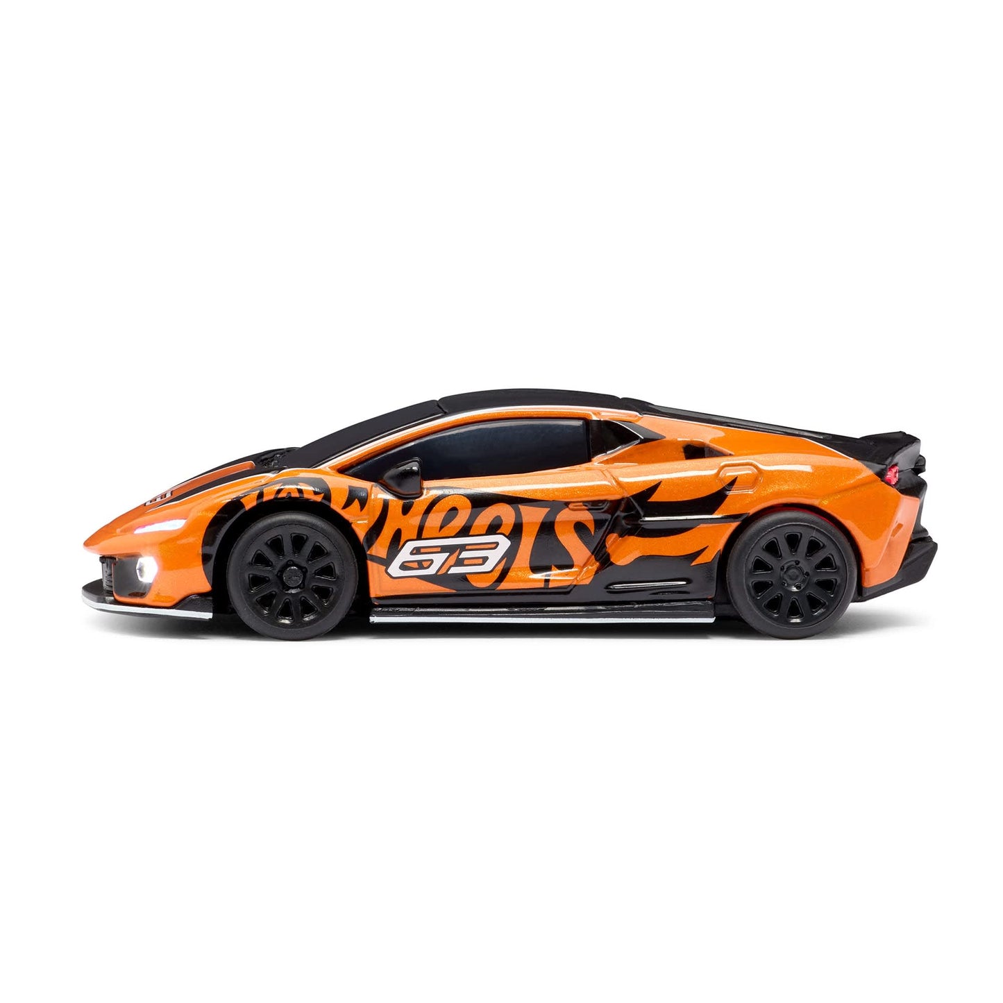 Hot Wheels RC 1:64 Lamborghini Temerario Alleggerita with remote control, working lights, Real Riders wheels, and premium collector packaging.