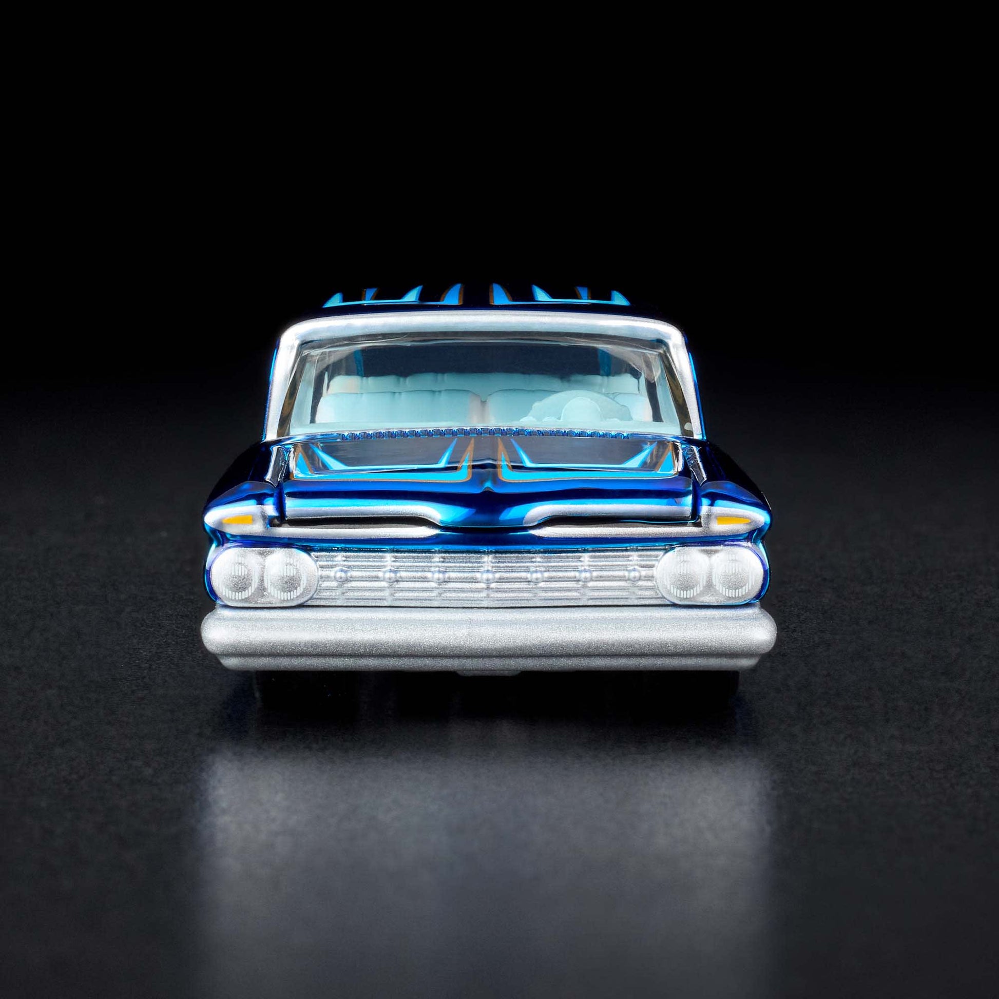 Hot Wheels RLC 1959 Chevrolet Brookwood premium Spectraflame diecast car. Headlights
