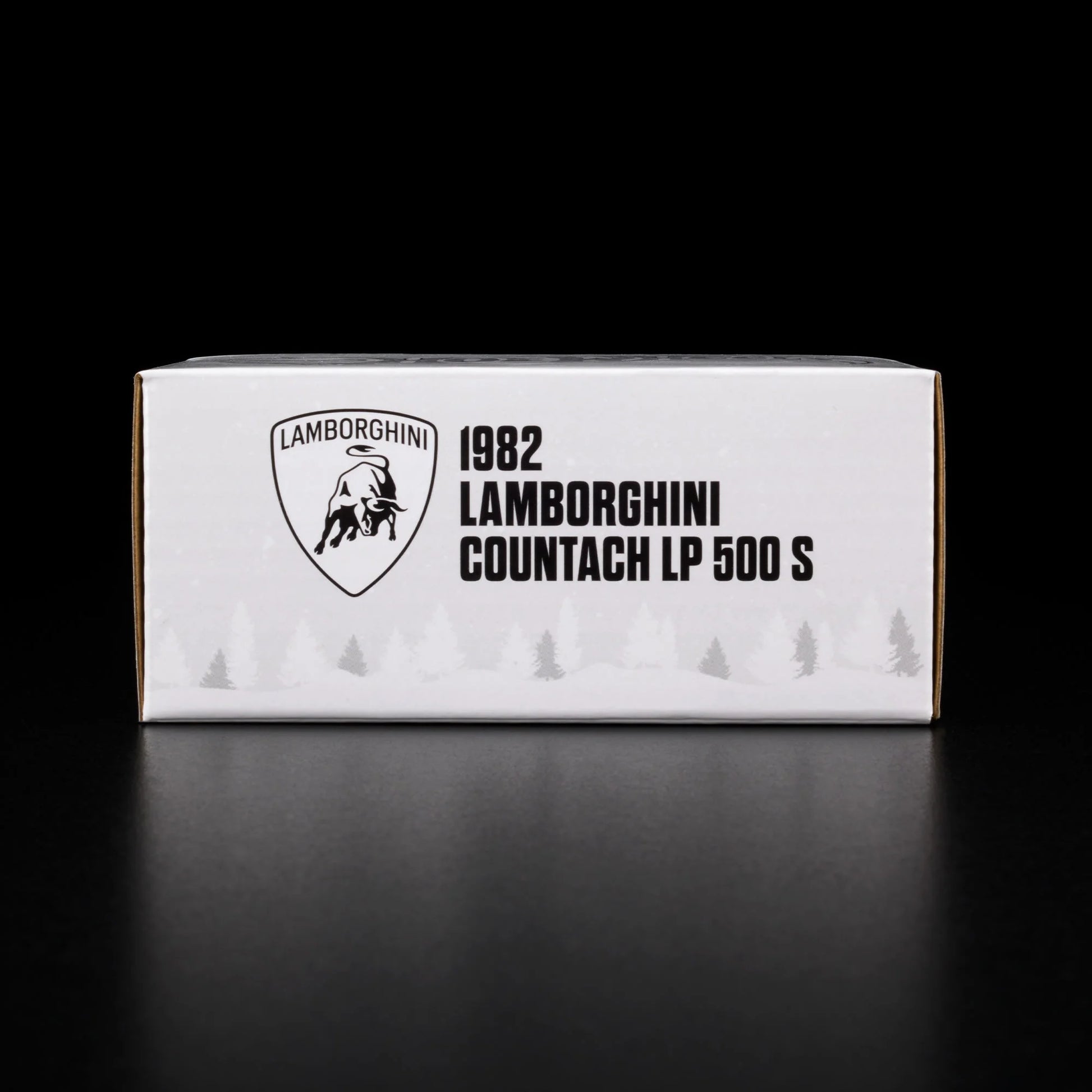 1:64 Hot Wheels RLC Lamborghini Countach LP 500 S pearl white with opening scissor doors.